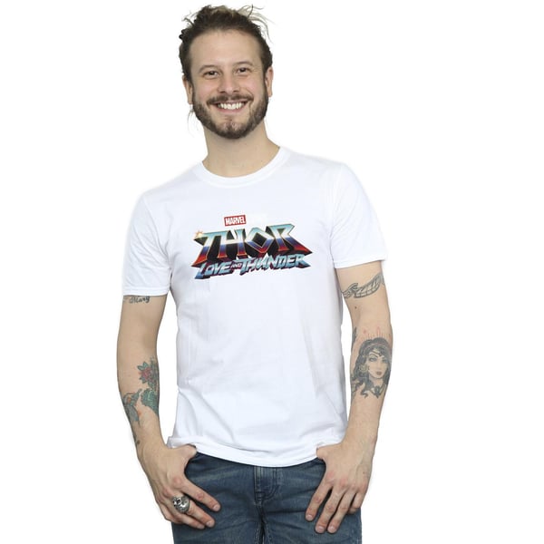 Marvel Miesten Thor Love And Thunder Logo T-paita