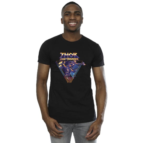 Marvel Mens Thor Love And Thunder Logo Triangle T-Shirt