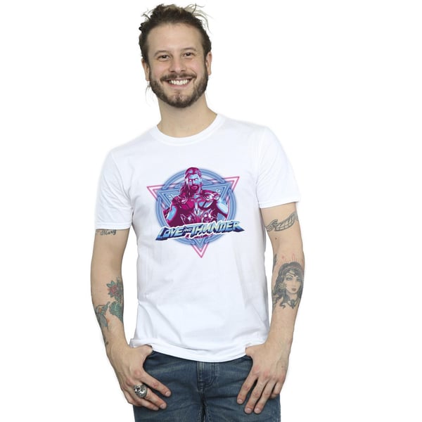 Marvel Miesten Thor Love And Thunder Neon Badge T-paita