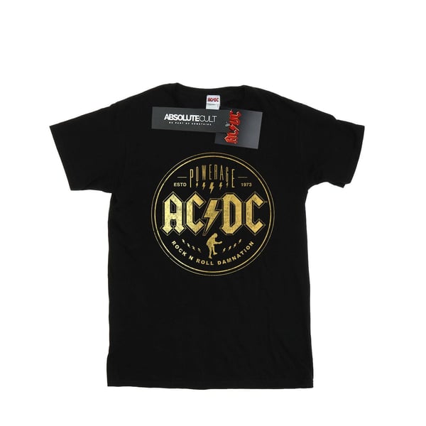 AC/DC Naisten Rock N Roll Damnation Puuvillainen Boyfriend T-paita