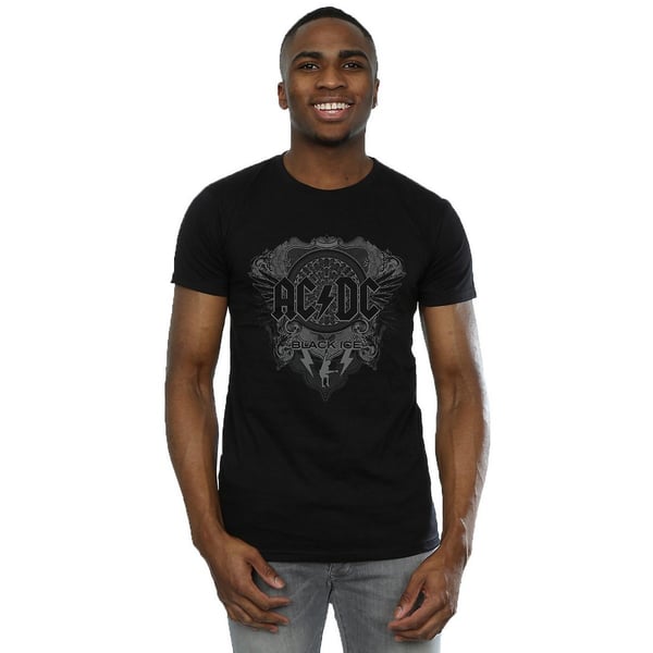 AC/DC Mens Black Ice Cotton T-Shirt
