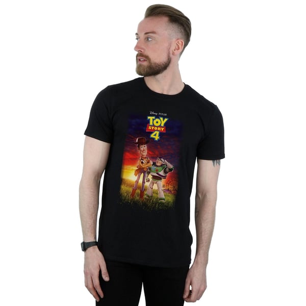 Disney Mens Toy Story 4 Buzz And Woody Poster T-Shirt