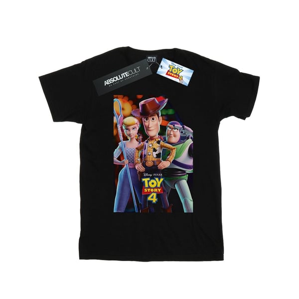 Disney Mens Toy Story 4 Buzz Woody And Bo Peep Poster T-Shirt