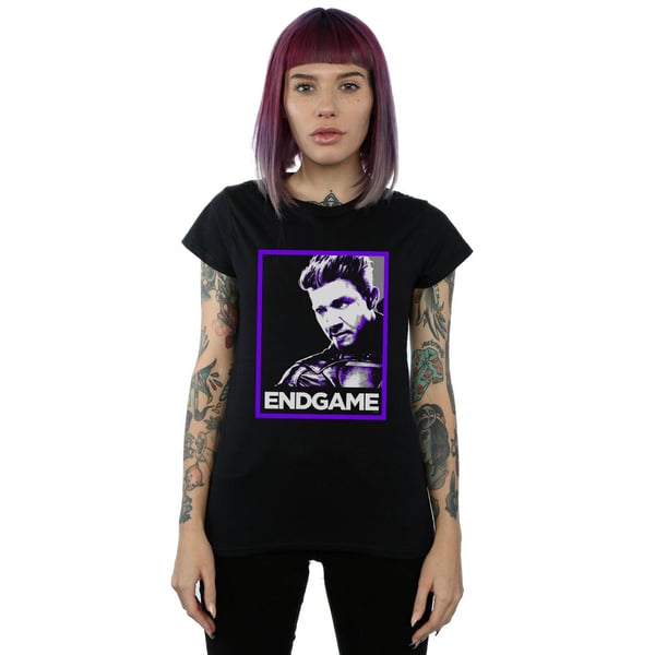 Marvel Womens/Ladies Avengers Endgame Hawkeye Poster Cotton T-Shirt