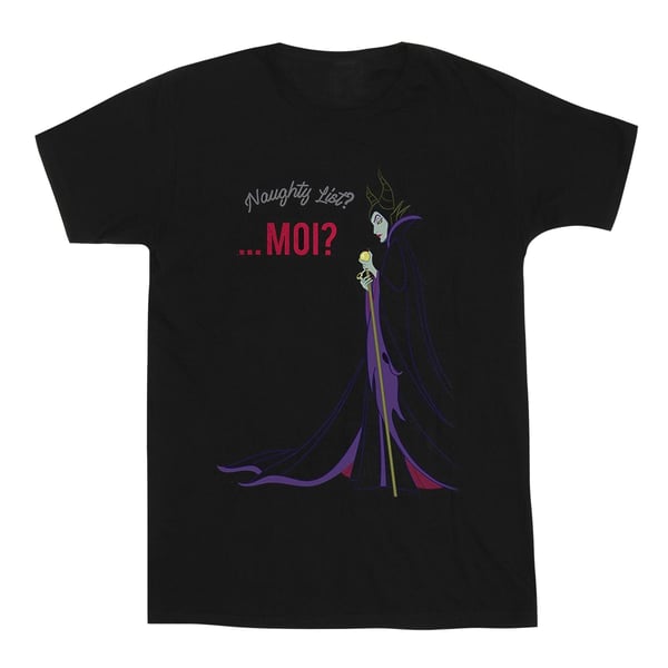 Disney Mens Maleficent Christmas Naughty List T-Shirt