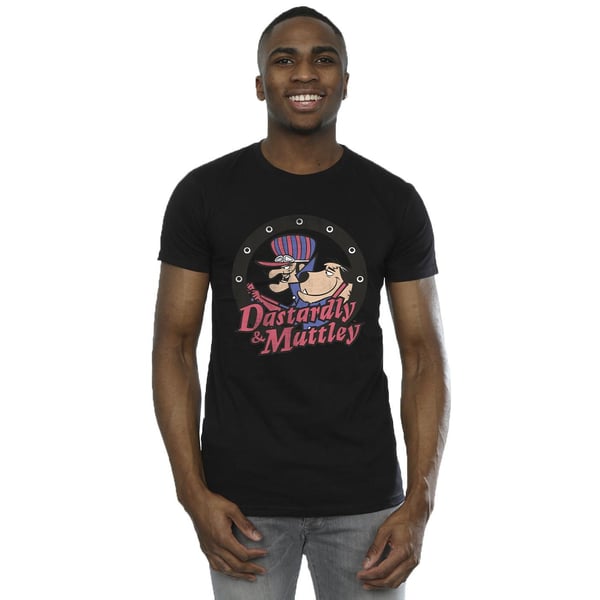 Wacky Races Mens Dastardly And Mutley Circle T-Shirt
