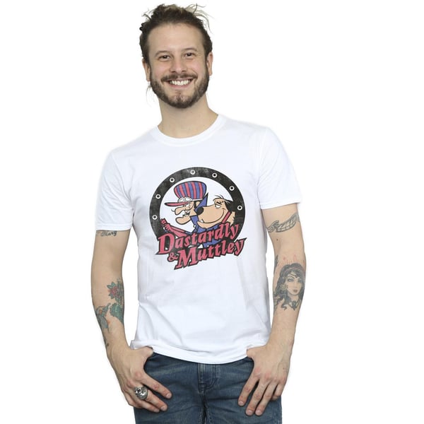 Wacky Races Mens Dastardly And Mutley Circle T-Shirt