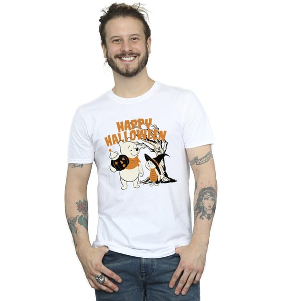 Disney Mens Winnie The Pooh And Piglet Happy Halloween T-Shirt