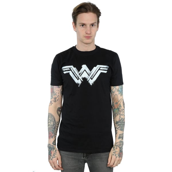 DC Comics Mens Wonder Woman Distressed Logo T-Shirt