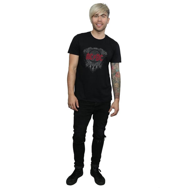 AC/DC Mens Black Ice Logo Cotton T-Shirt