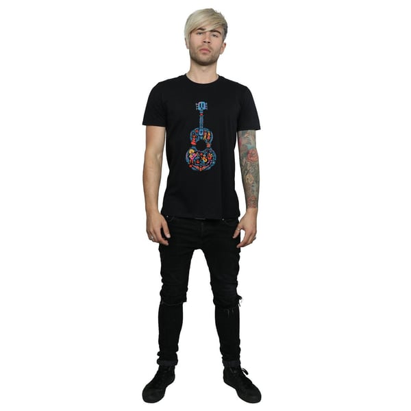 Disney Mens Coco Guitar Pattern T-Shirt