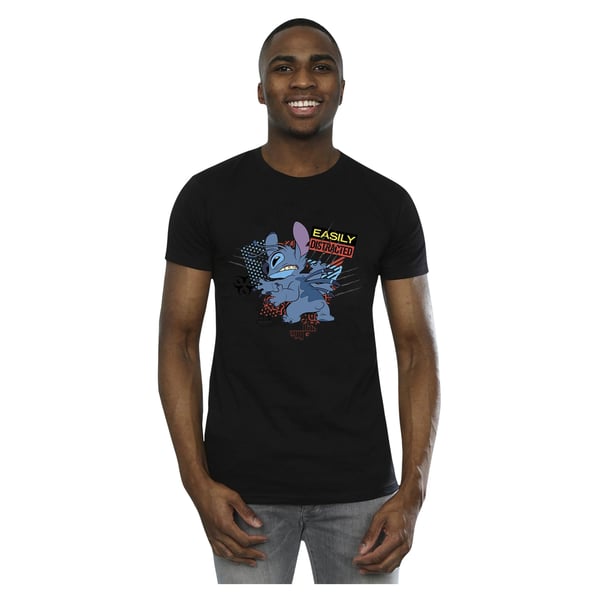 Disney Mens Lilo And Stitch Easily Distracted T-Shirt