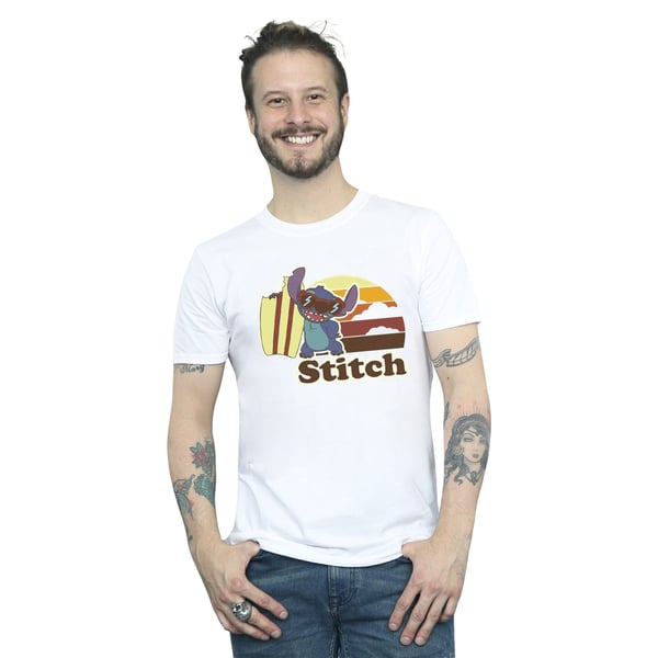 Disney Mens Lilo And Stitch Bitten Surfboard T-Shirt