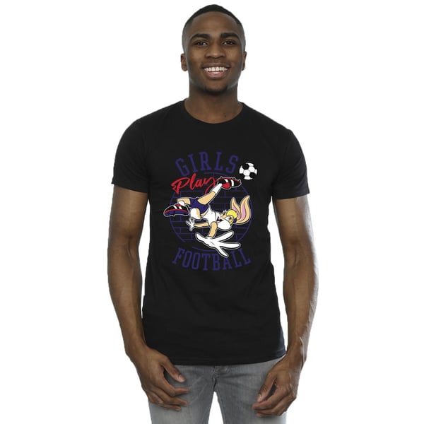 Looney Tunes Mens Lola Bunny Girls Play Football T-Shirt