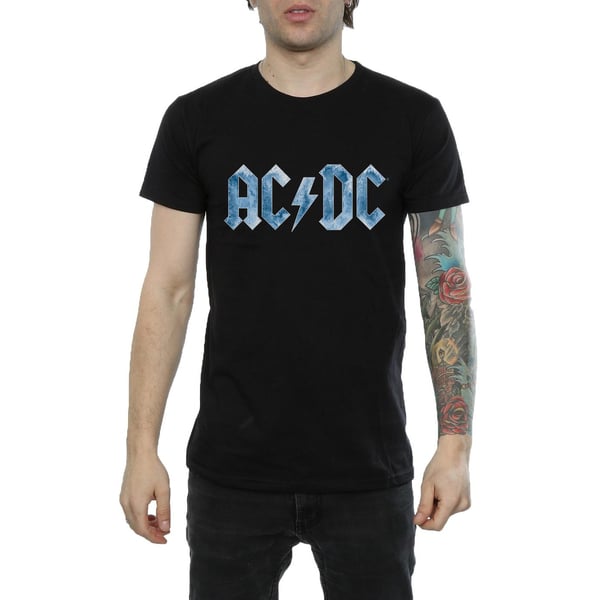 AC/DC Mens Ice Logo Cotton T-Shirt