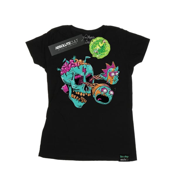 Rick And Morty Womens/Ladies Eyeball Skull Cotton T-Shirt