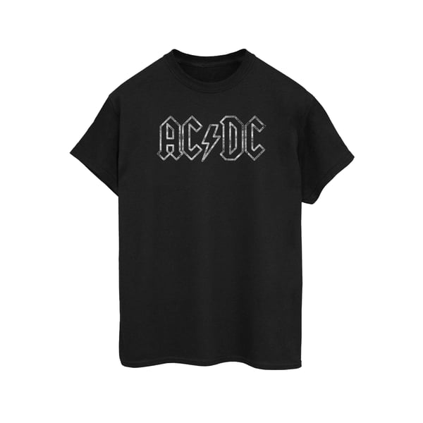 AC/DC Herr T-shirt i bomull med taggig logotyp