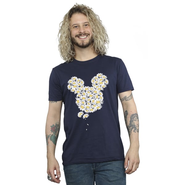 Mickey Mouse Mens Chamomile Head Cotton T-Shirt
