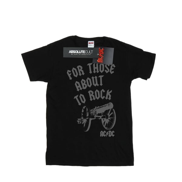 AC/DC Womens/Ladies For Those About To Rock Cannon Cotton Boyfriend T-Shirt