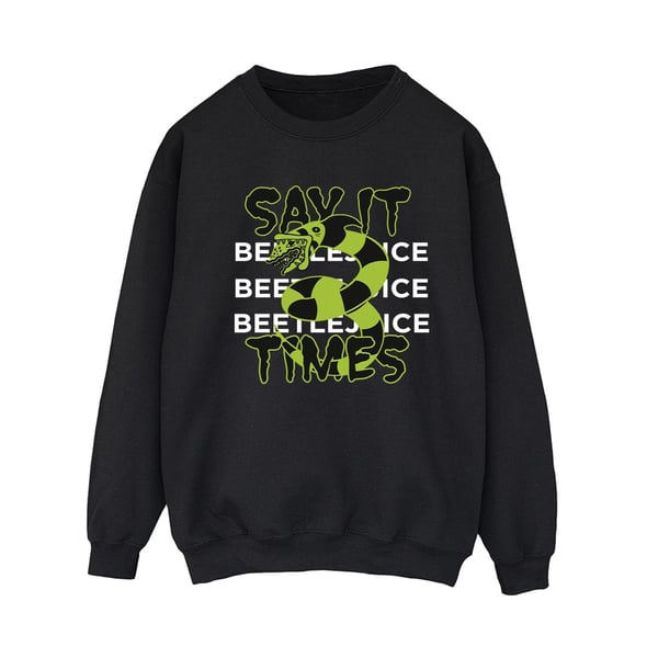 Beetlejuice Womens/Ladies Say It 3 Times Sweatshirt