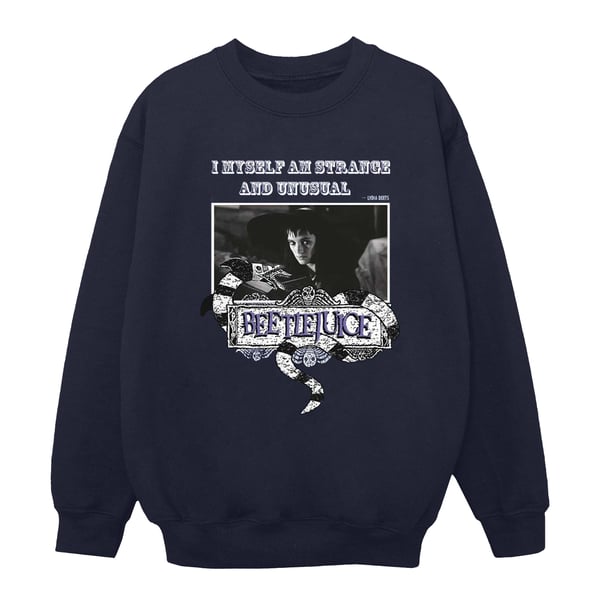 Beetlejuice Womens/Ladies I Myself Am Strange And Unusual Sweatshirt