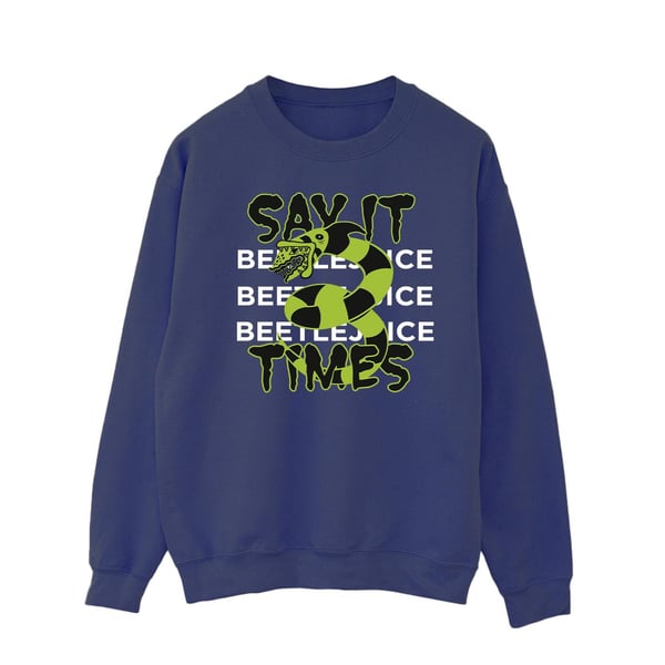 Beetlejuice Mens Say It 3 Times Sweatshirt