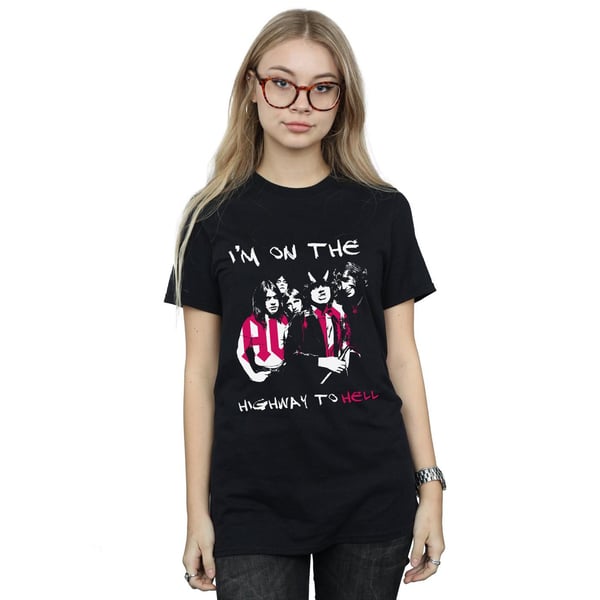 AC/DC Womens/Ladies I´m On The Highway To Hell Cotton Boyfriend T-Shirt