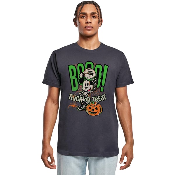 Disney Mens Boo Trick Or Treat Mickey Mouse Cotton T-Shirt