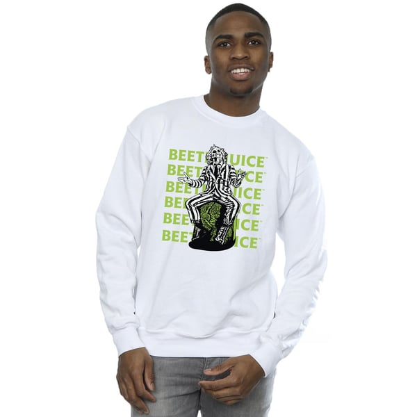 Beetlejuice Miesten Pose Repeat Logo Collegepaita