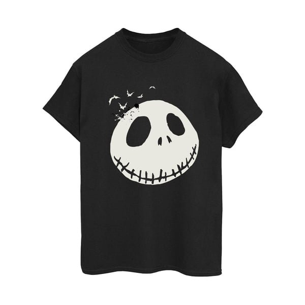 The Nightmare Before Christmas Womens/Ladies Jack Skellington Face Cotton Boyfriend T-Shirt