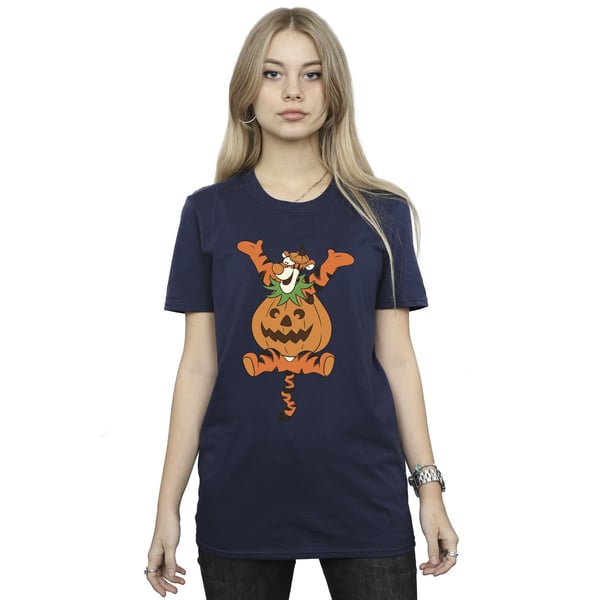 Winnie the Pooh Womens/Ladies Tigger Pumpkin Cotton Boyfriend T-Shirt