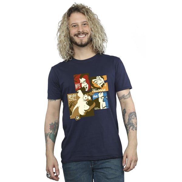 Scooby Doo Mens Squares Faces Cotton T-Shirt
