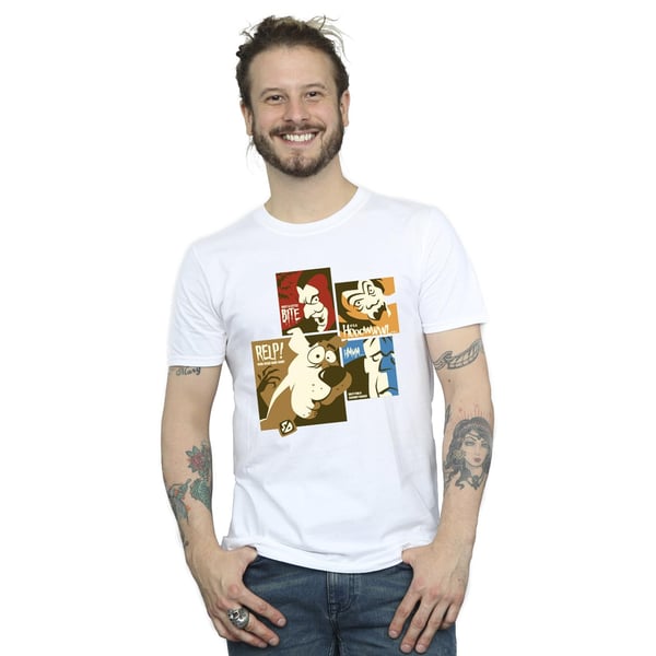 Scooby Doo Mens Squares Faces Cotton T-Shirt