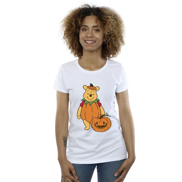 Winnie the Pooh Womens/Ladies Pumpkin Cotton Halloween T-Shirt