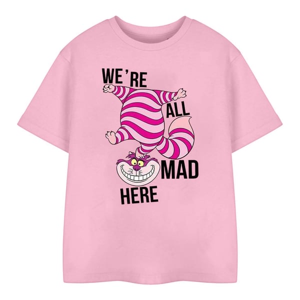 Alice In Wonderland Womens/Ladies We´re All Mad Here Cotton Boyfriend T-Shirt