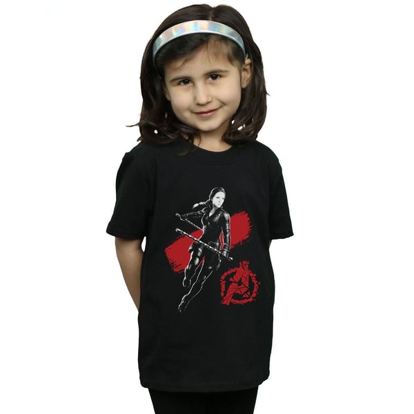 Marvel Girls Avengers Endgame Mono Black Widow Cotton T-Shirt