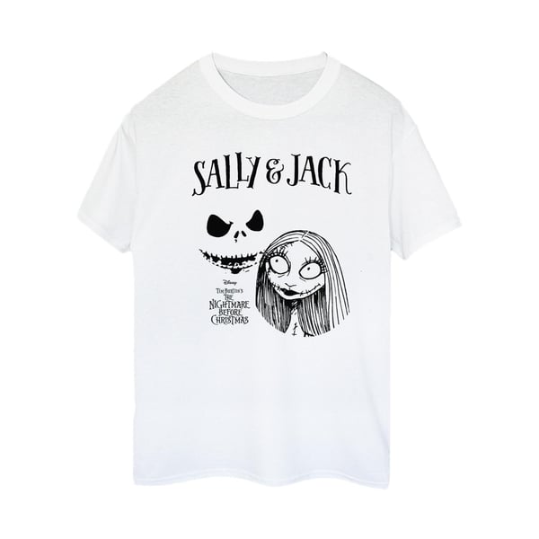 The Nightmare Before Christmas Womens/Ladies Jack and Sally Cotton Boyfriend T-Shirt