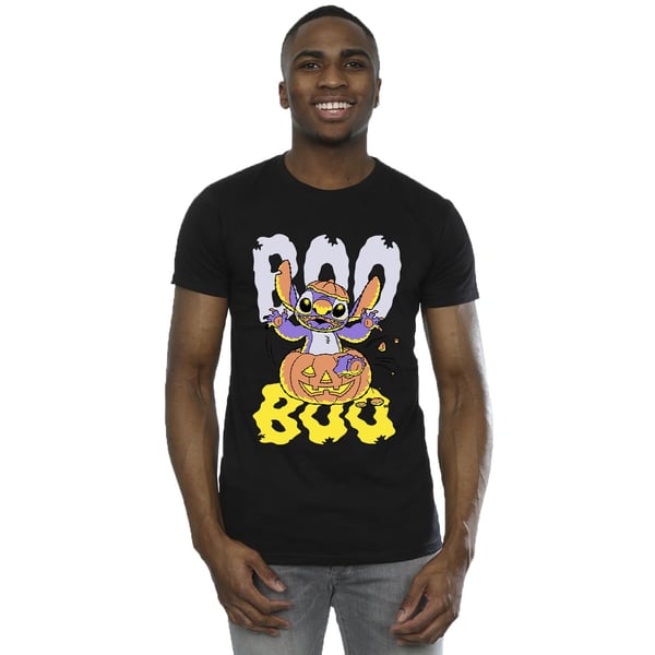Lilo & Stitch Mens Boo Pumpkin Cotton T-Shirt