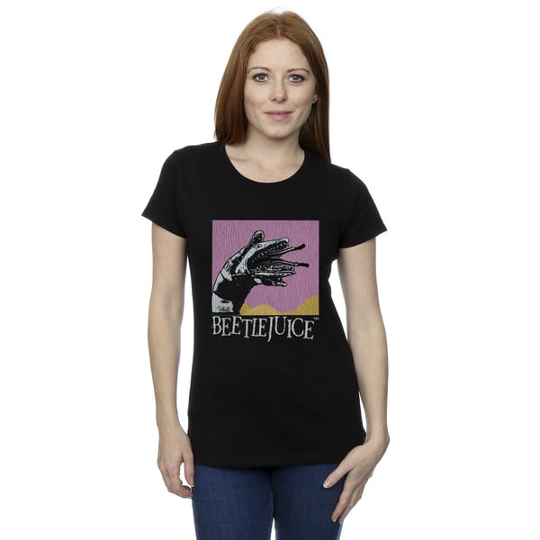 Beetlejuice Dam/Dam Sandworm Orm Bomulls T-shirt