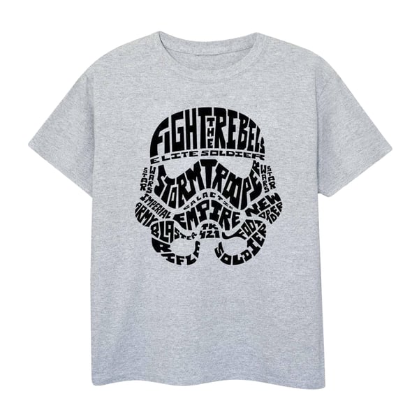 Star Wars Unisex Adult Stormtrooper Text Head T-Shirt