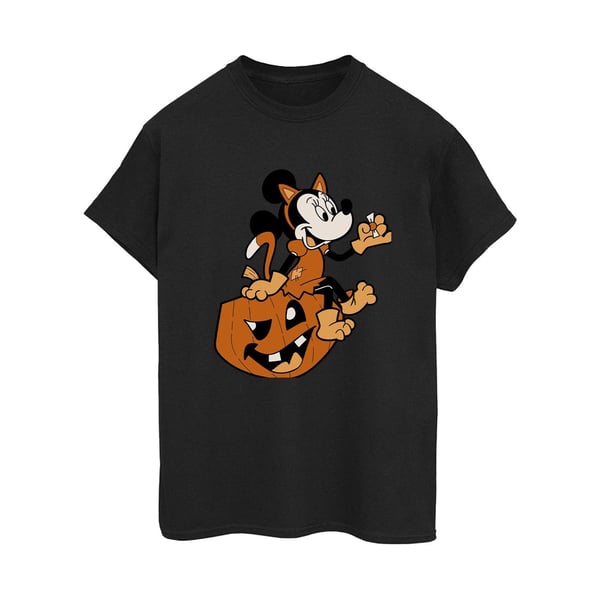 Mickey Mouse Womens/Ladies Minnie Mouse Cat Cotton Boyfriend Halloween T-Shirt