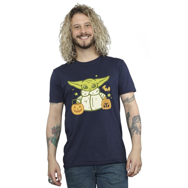 Star Wars Mens Trick Or Treat Grogu Cotton T-Shirt