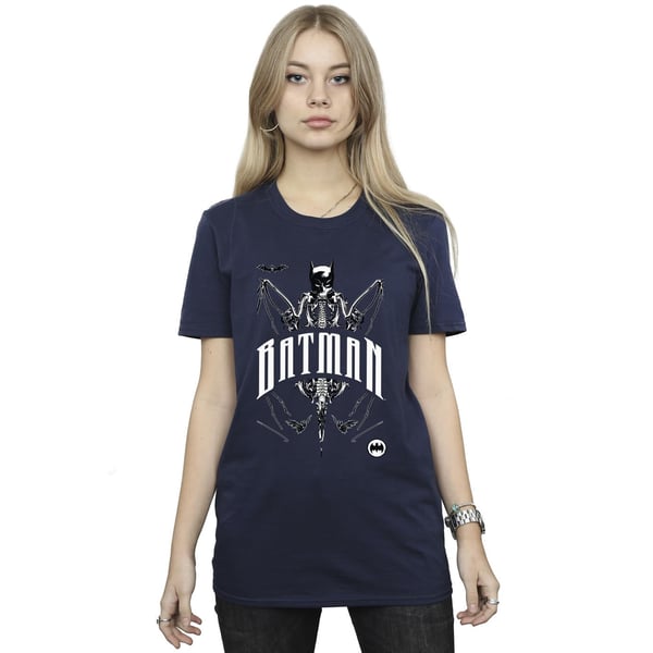 Batman Womens/Ladies Bat Skeleton Cotton Boyfriend T-Shirt