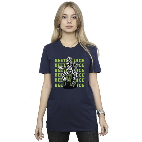 Beetlejuice Womens/Ladies Pose Repeat Logo Boyfriend T-Shirt