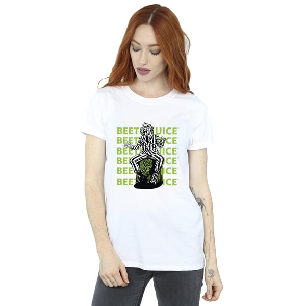 Beetlejuice Womens/Ladies Pose Repeat Logo Boyfriend T-Shirt