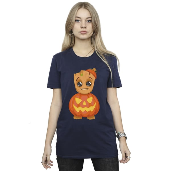 I Am Groot Womens/Ladies Groot Pumpkin Cotton Boyfriend T-Shirt