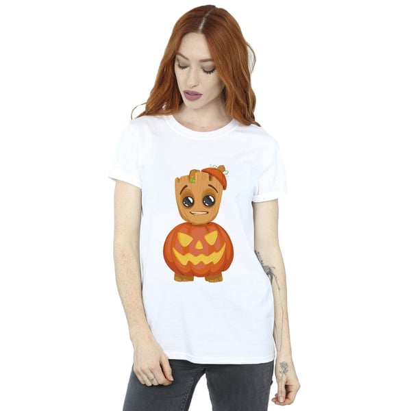 I Am Groot Womens/Ladies Groot Pumpkin Cotton Boyfriend T-Shirt