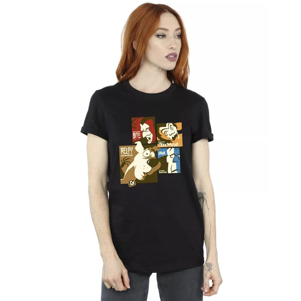 Scooby Doo Womens/Ladies Squares Cotton Boyfriend T-Shirt