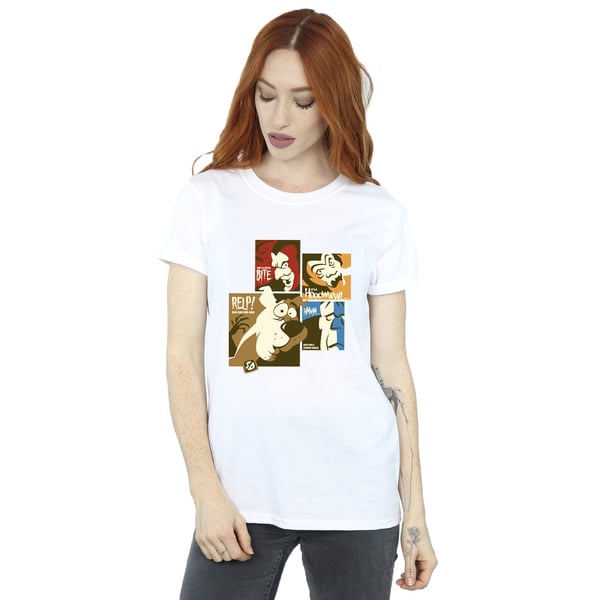 Scooby Doo Womens/Ladies Squares Cotton Boyfriend T-Shirt