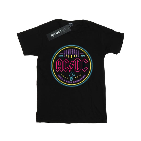AC/DC naisten/naisten Circle Neon puuvillainen Boyfriend T-paita